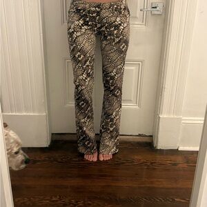 Just cavalli snakeskin print low rise pants